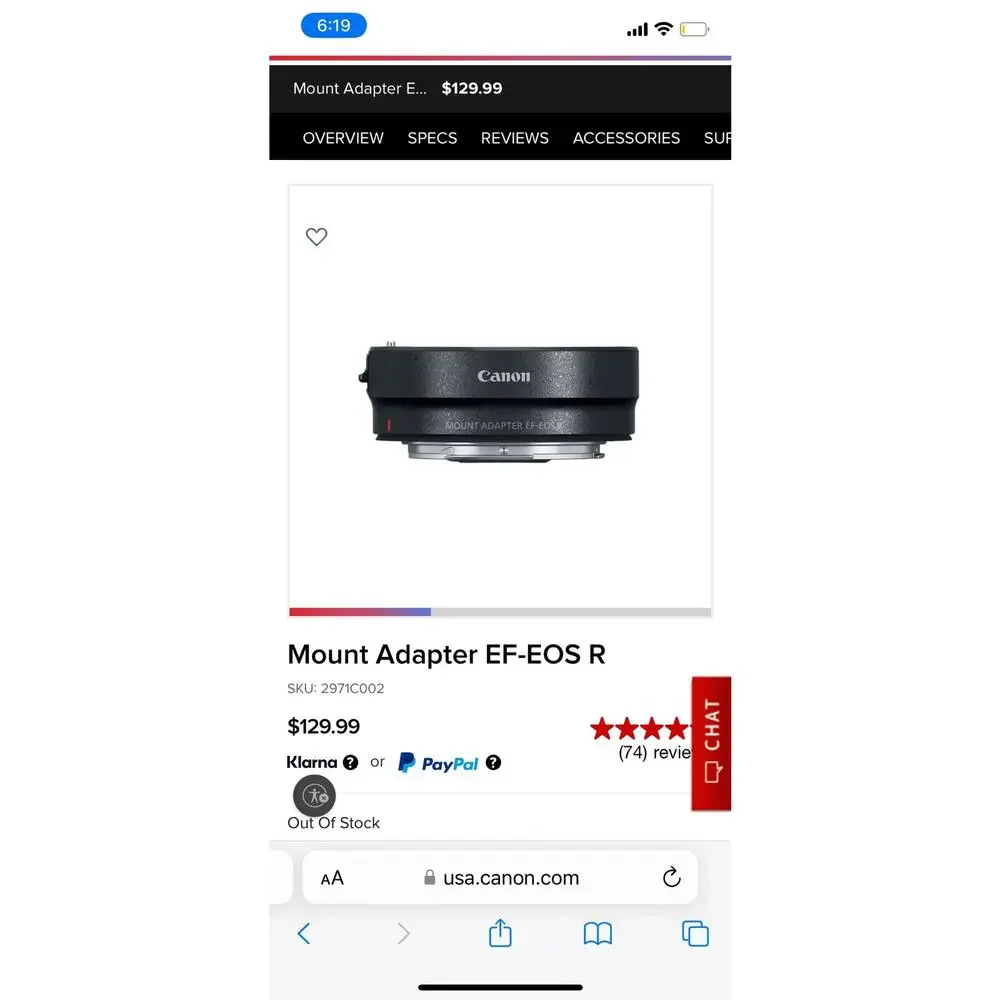 Canon EF 24-70mm f/2.8L II USM Standard Zoom Lens w/ Mount Adapter
